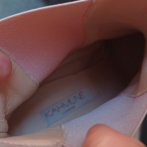 Nude leather booties - Picture 7 of 13